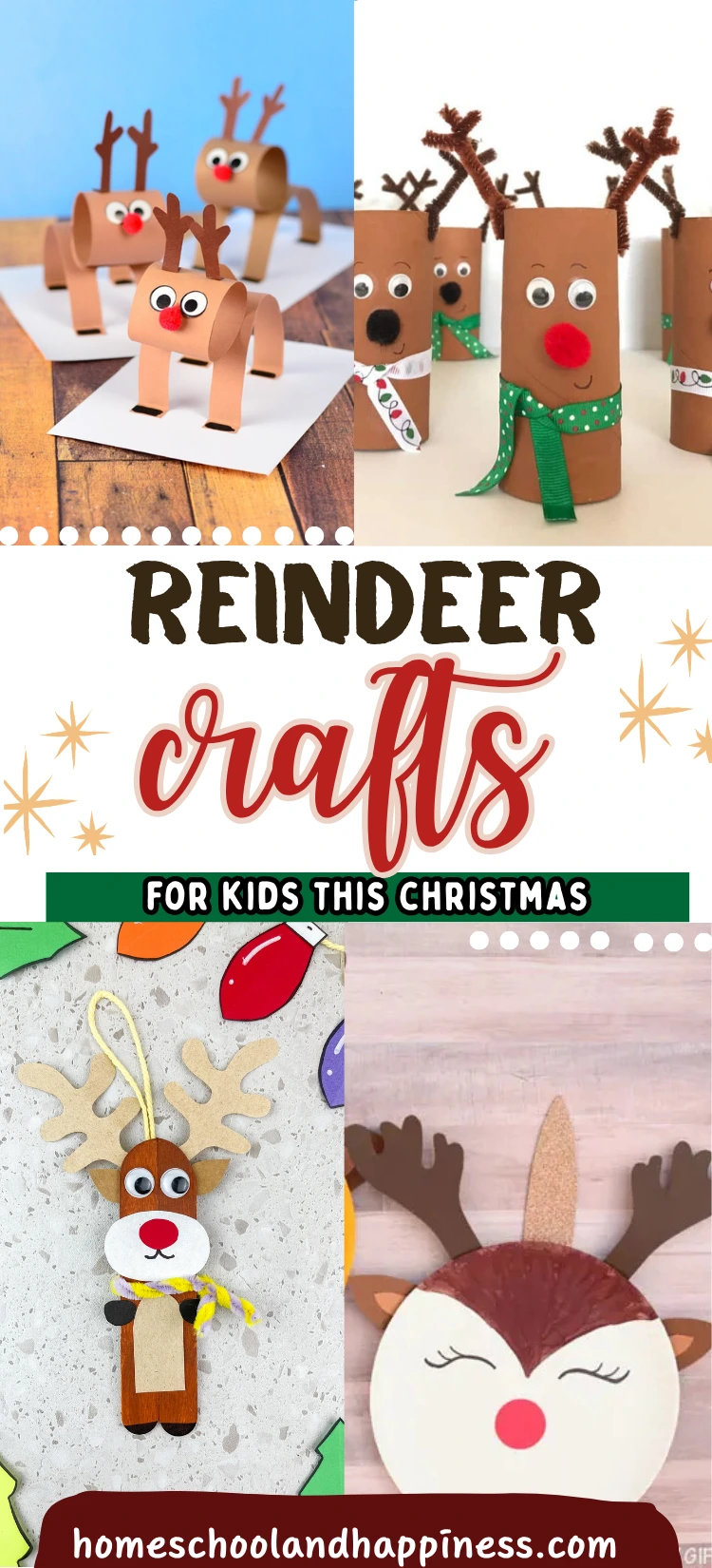 a collage of Reindeer Crafts