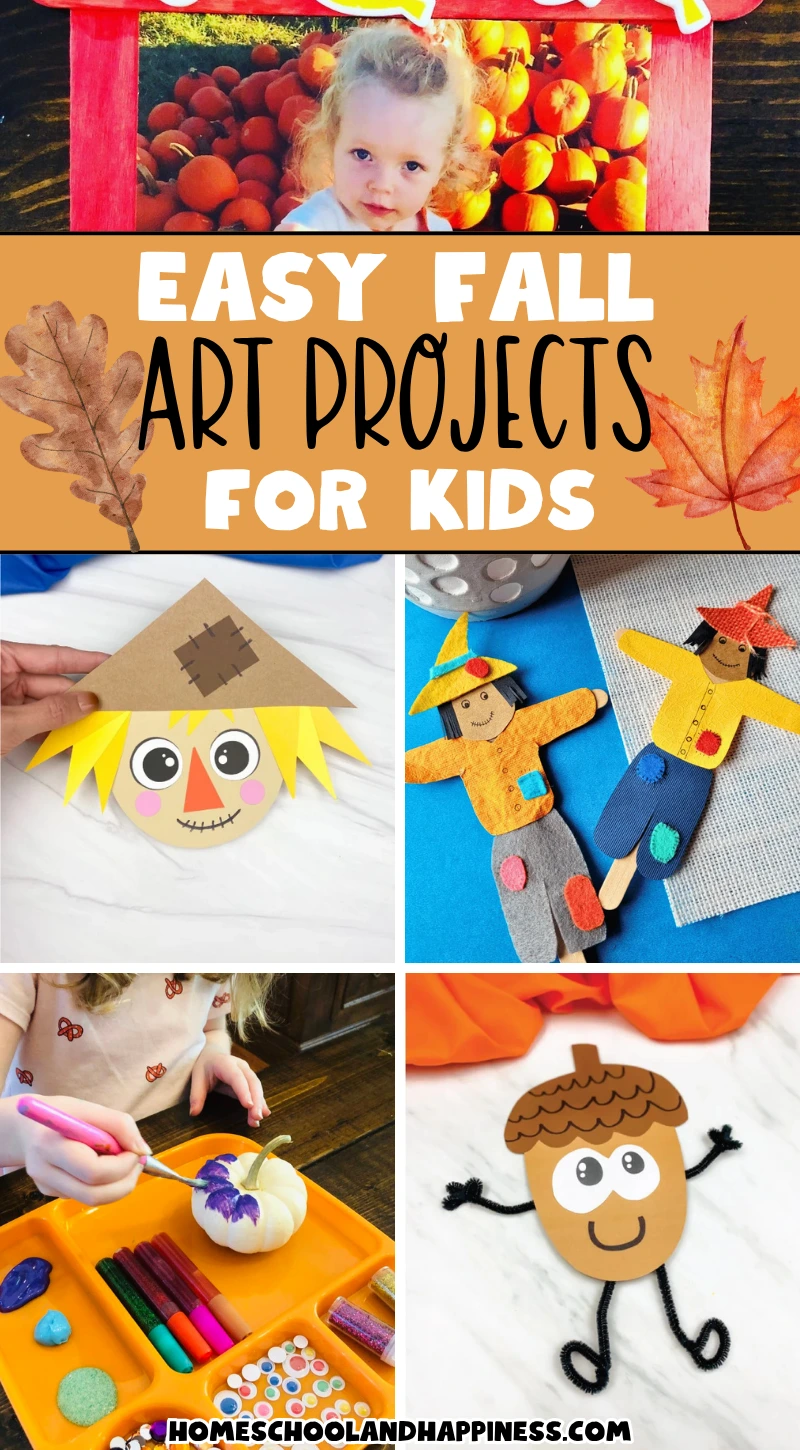 a collage of Fall Art Projects for Kids