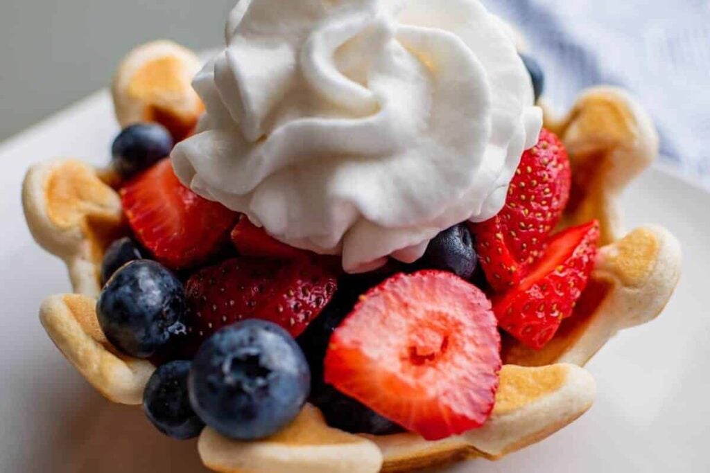Waffle Bowl with Fruit