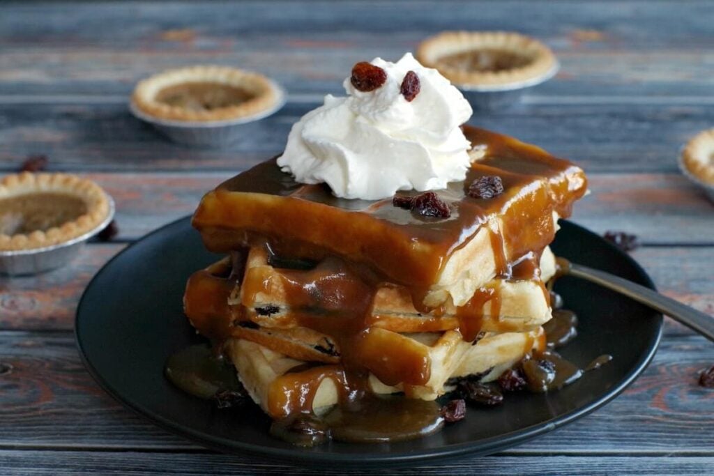Butter Tart Waffles by Food Meanderings
