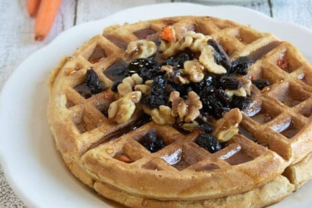 Carrot Cake Waffles by Bake Me Some Sugar