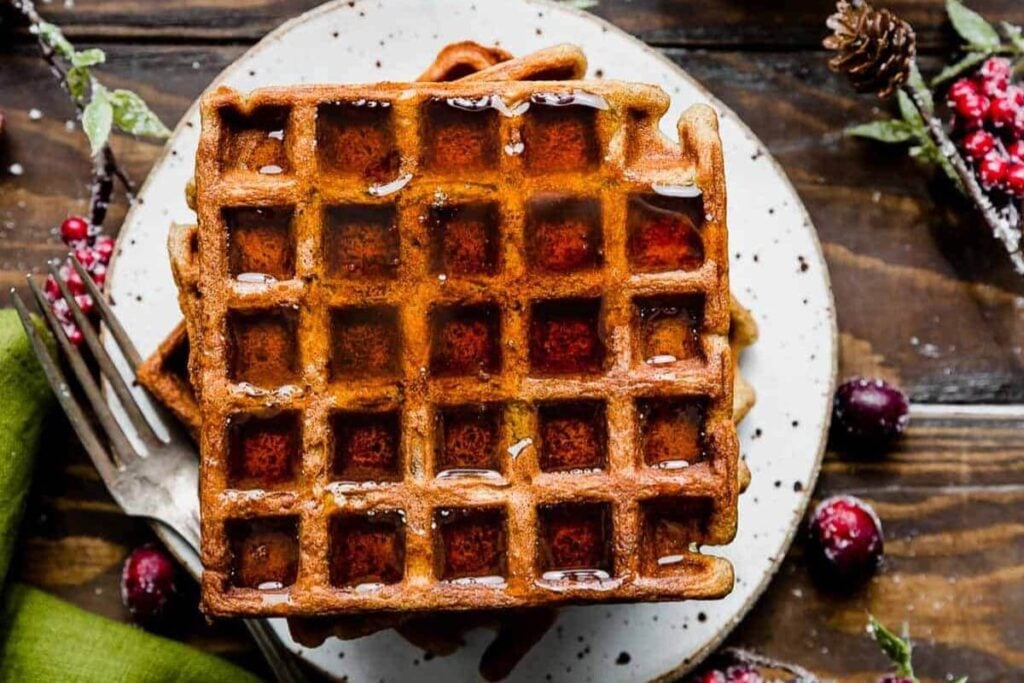 Gingerbread Waffles by Salt and Baker