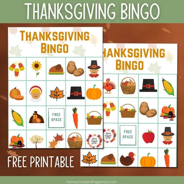 Thanksgiving Bingo Cards