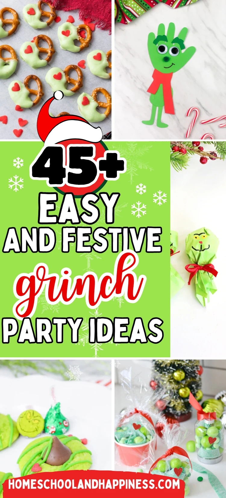 a collage of grinch party ideas