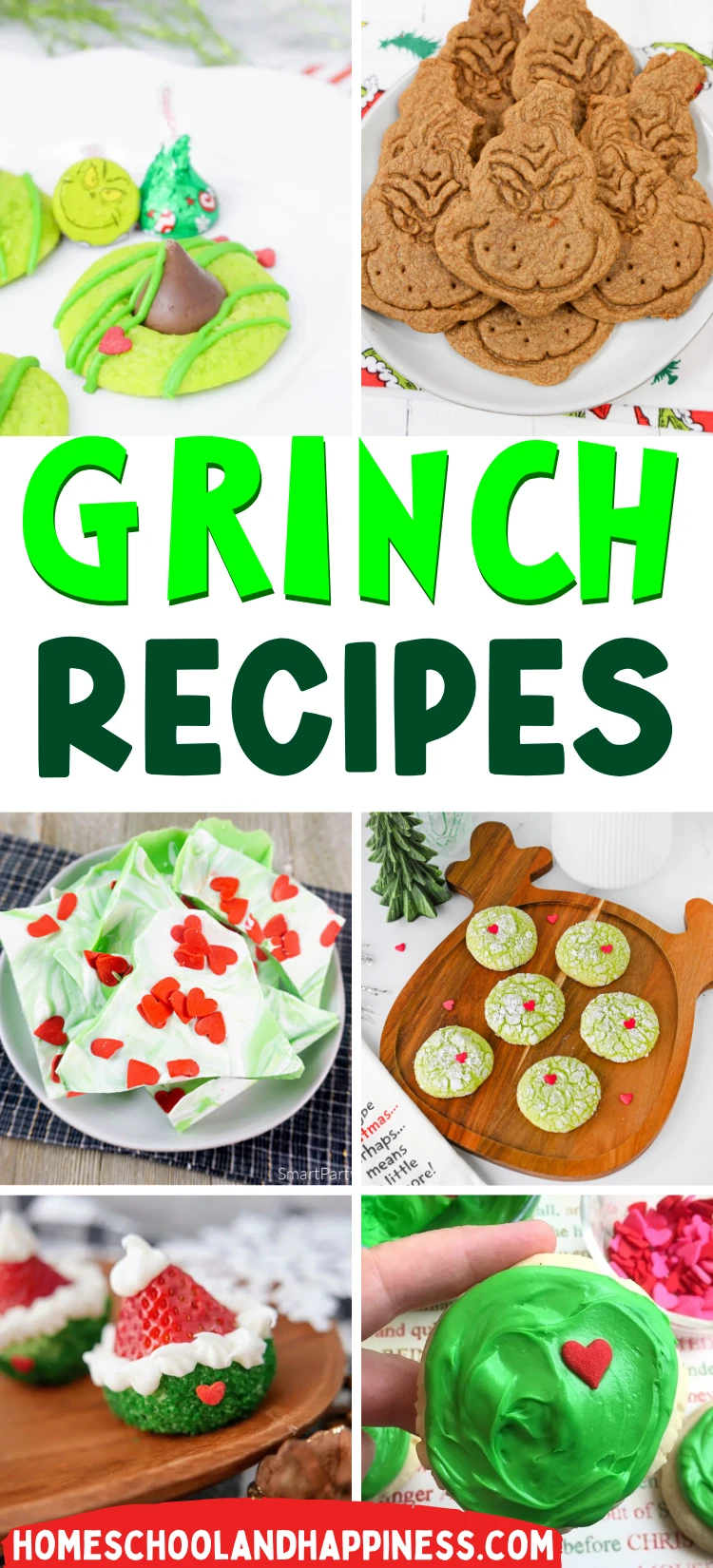 a collage of grinch recipes