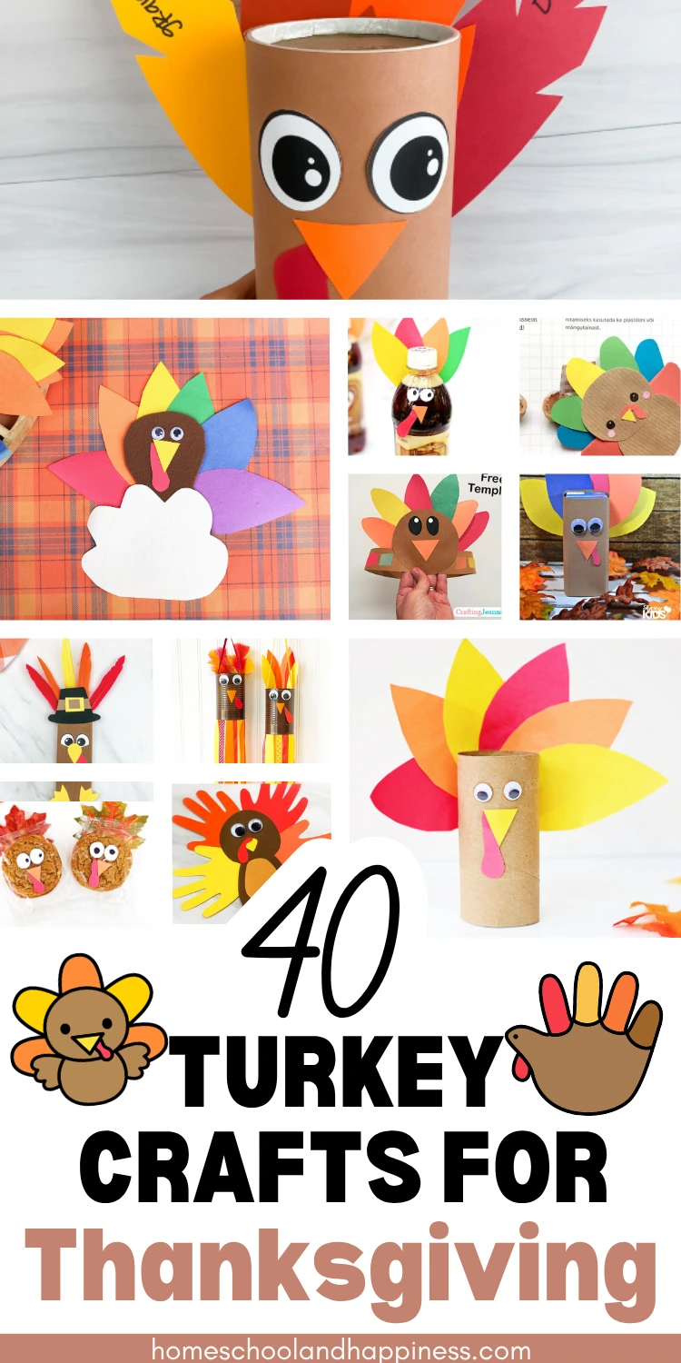 a collage of Turkey Crafts For Kids