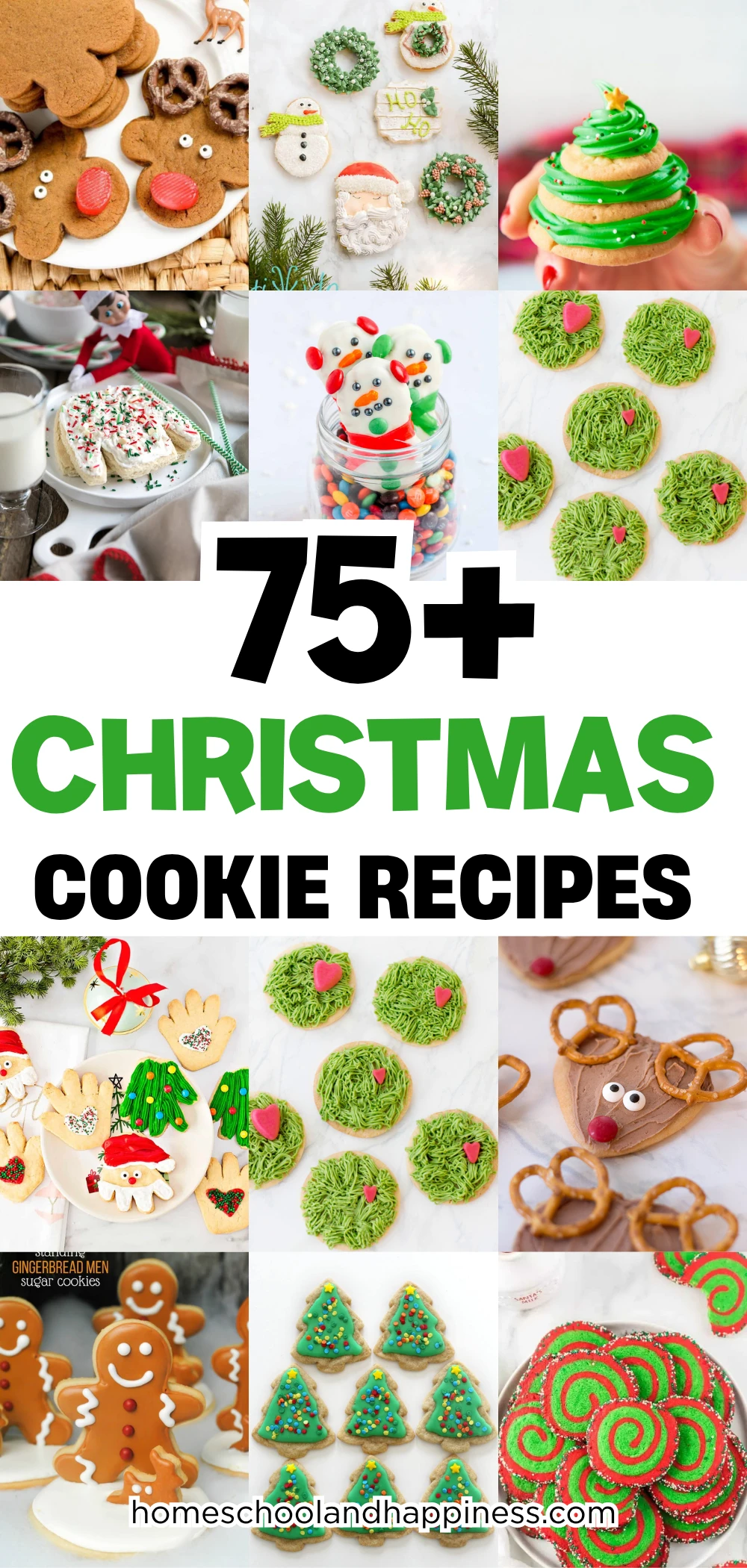 a collage of cute christmas cookies