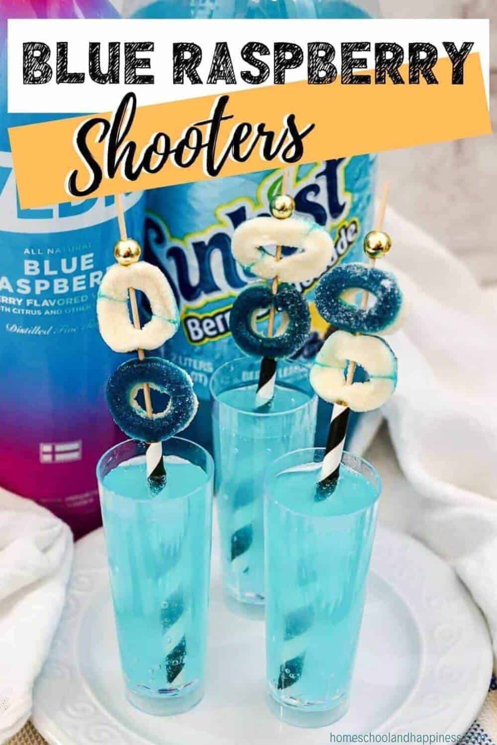 Blue Raspberry Lemonade Vodka Shooters - Easy 3 Ingredient