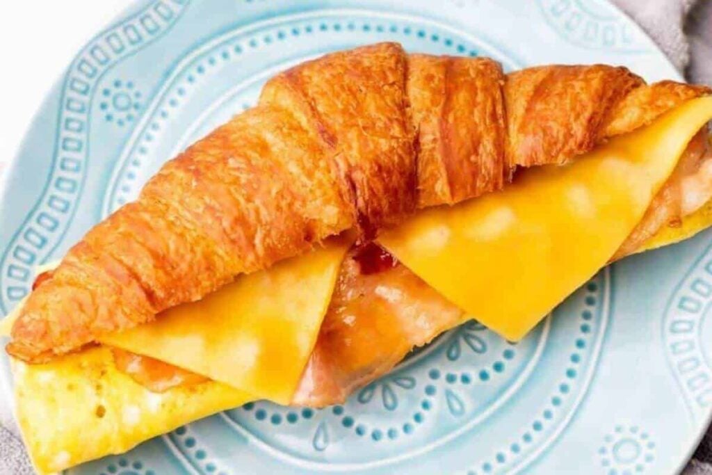 Bacon Breakfast Croissant Sandwich by Homeschool and Happiness