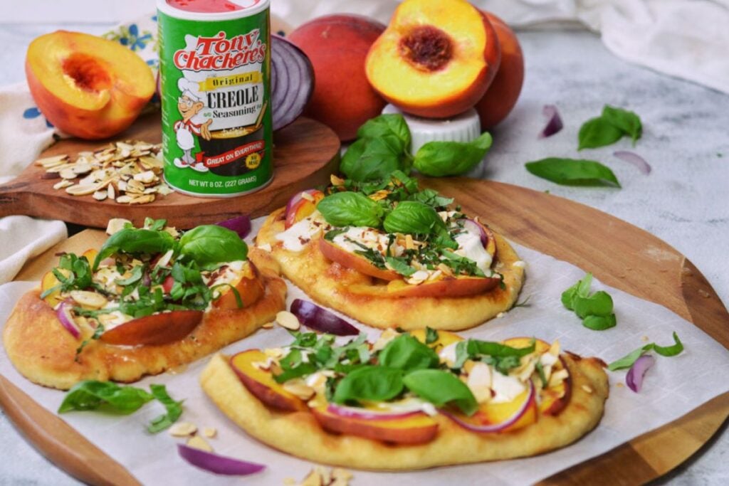 Peach Burrata Pizza