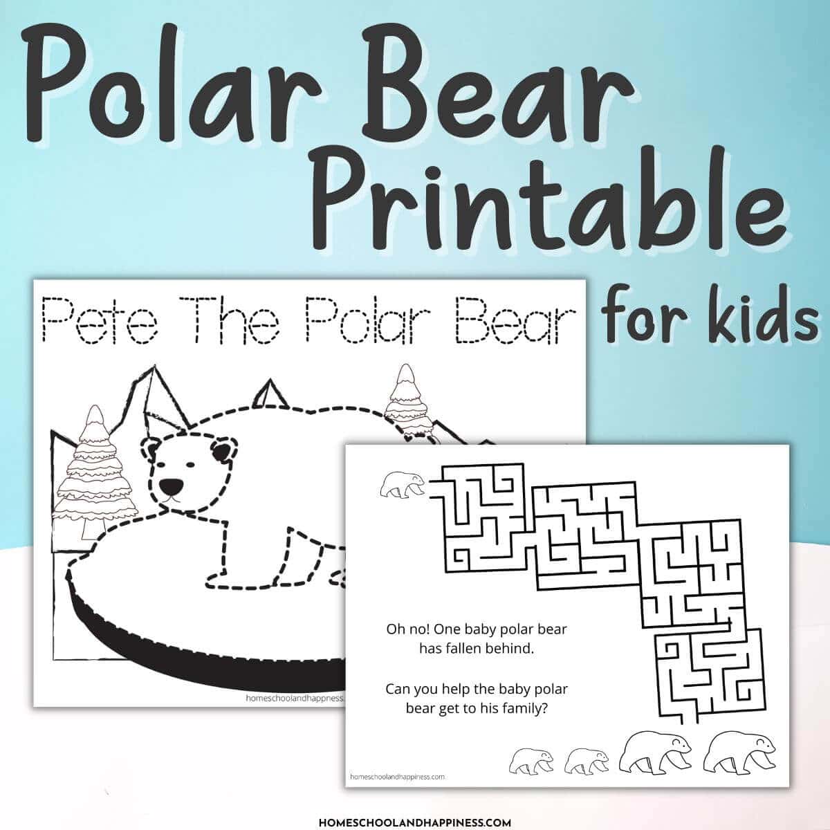 Printable Polar Bear Worksheets for Kids