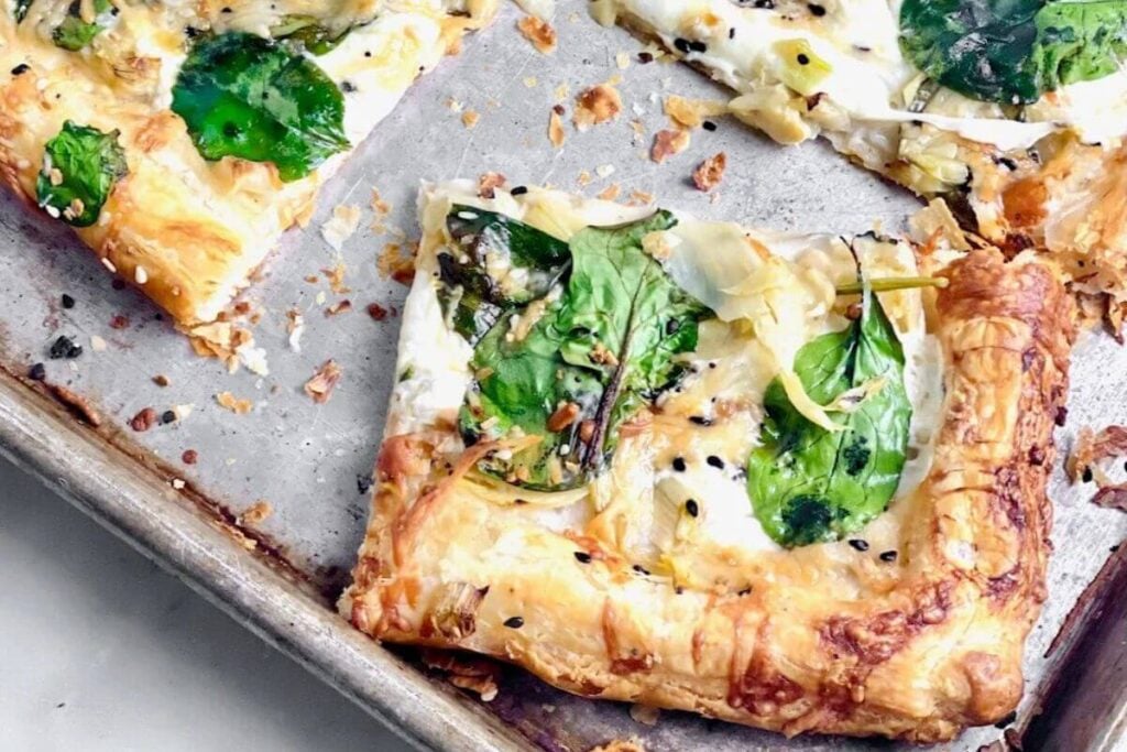 Spinach Alfredo Pizza
