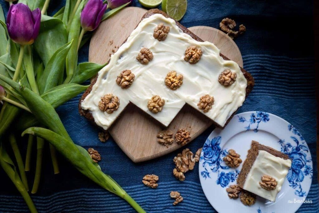 Lime Frosted Carrot Cake