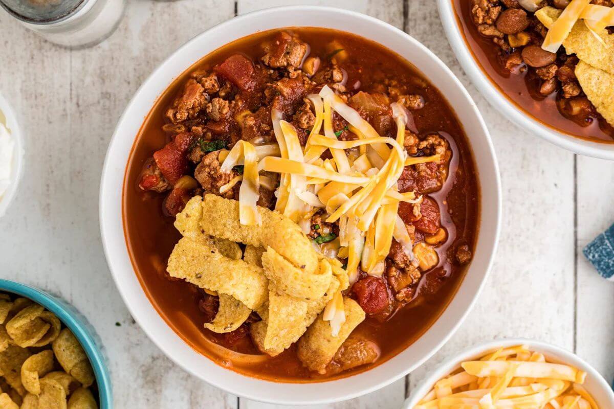 Slow Cooker Turkey Chili by The Magical Slow Cooker