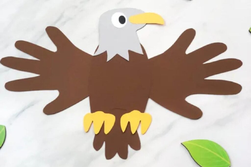 Handprint Bald Eagle Craft For Kids by Simple Everyday Mom