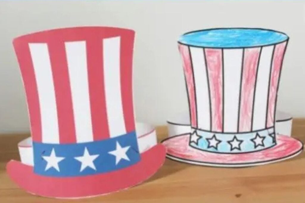 Uncle Sam Hat Craft by Simply Full of Delight
