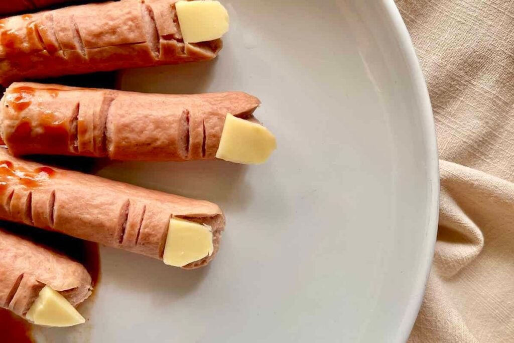 Bloody Halloween Hot Dog Fingers by Greedy Girl Gourmet