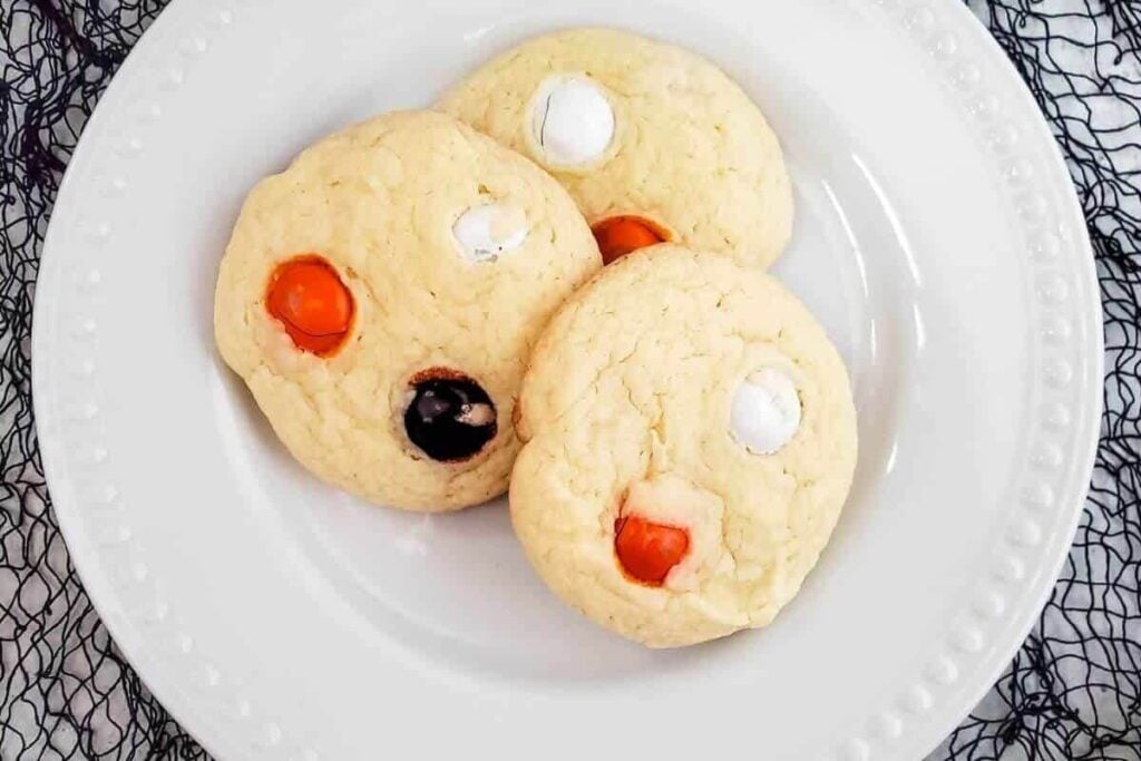 Fall Cake Mix Cookies with MMs HH