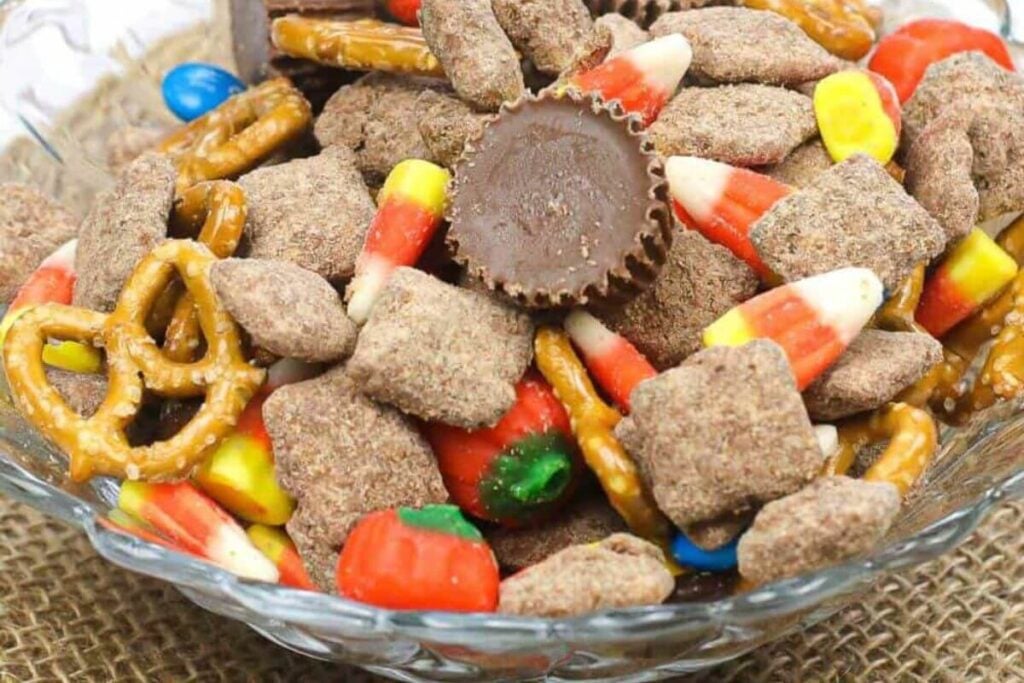 Fall Puppy Chow with Brownie Mix HH