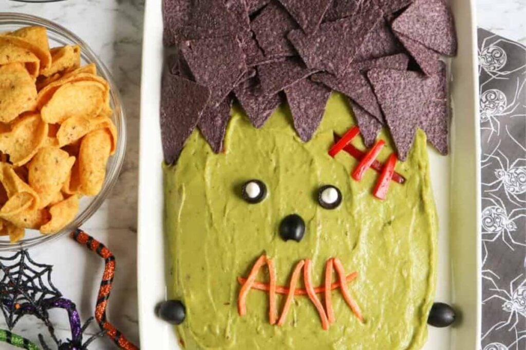 Frankenstein Guacamole by On My Kids Plate