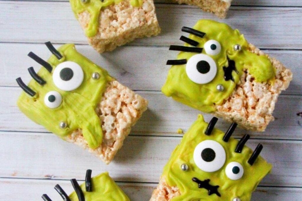 Frankenstein Rice Krispies by Mom Dot