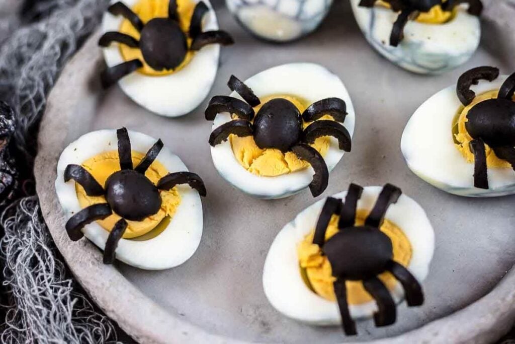 Spooky Spider Halloween Eggs by Low Carb No Carb