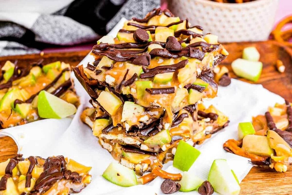 Caramel Apple Bark by Love From The Oven