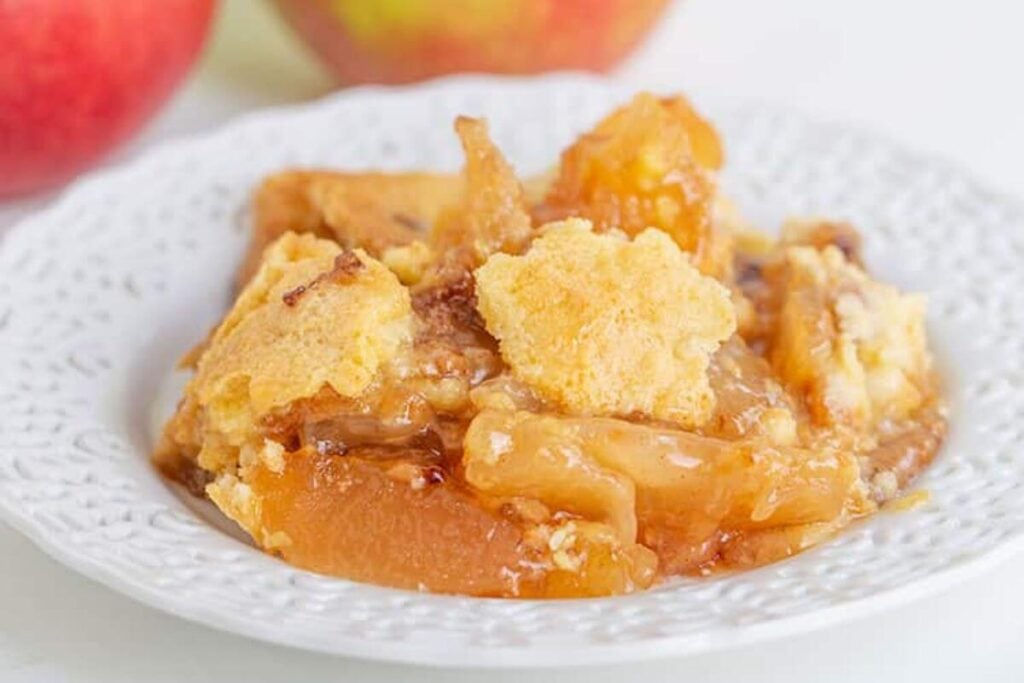 Caramel Apple Dump Cake by Cookie Dough and Oven Mitt