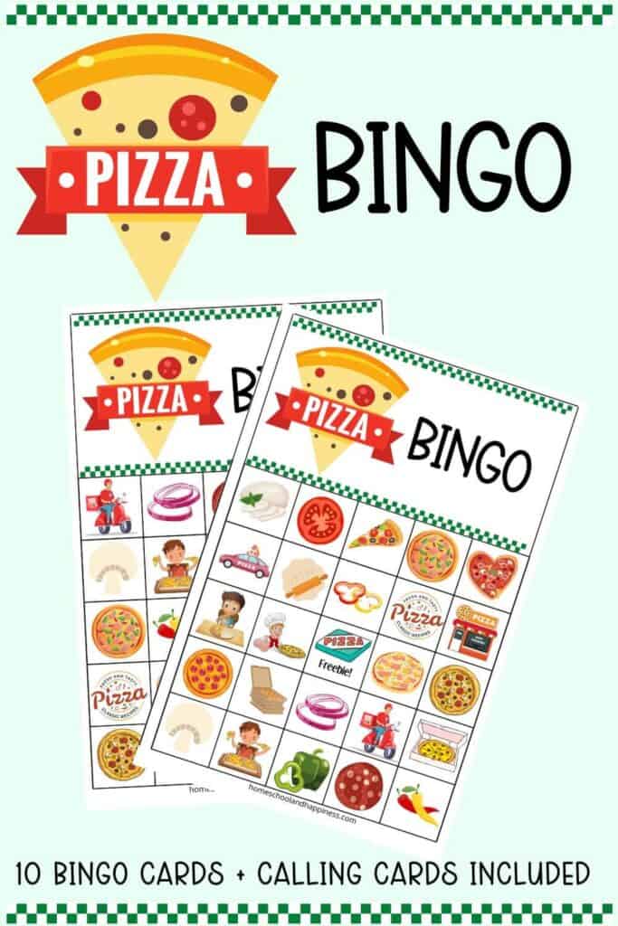 Pizza Bingo Free Printable Pizza Party Game for Kids