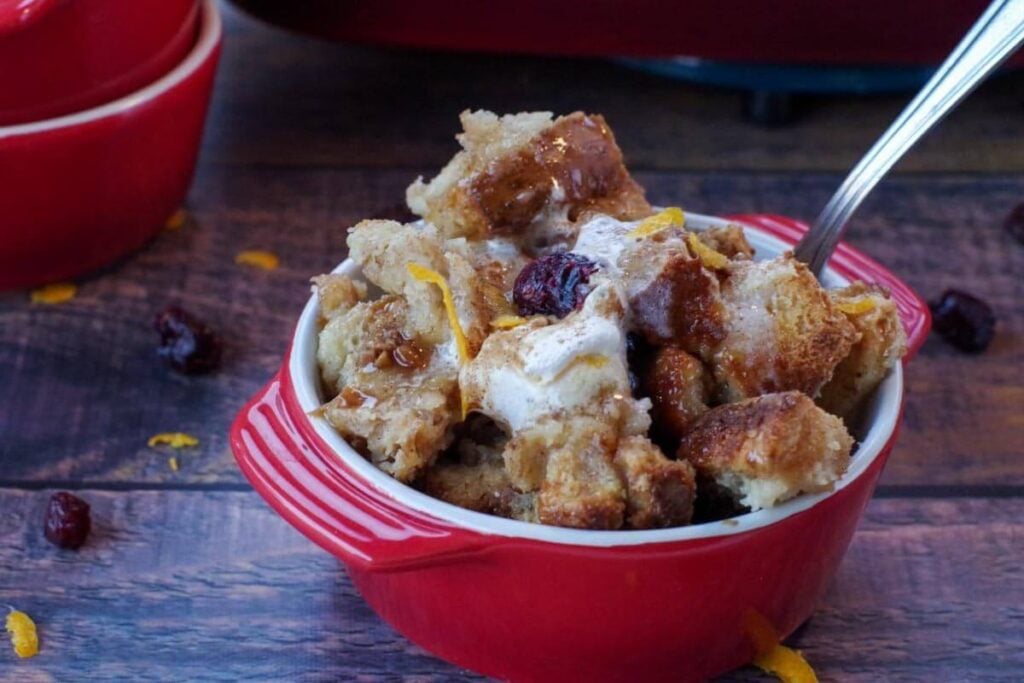 Cranberry Toffee Christmas Bread Pudding by Food Meanderings