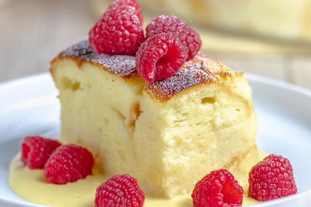 Custard Bread Pudding with Vanilla Sauce by Drive Me Hungry
