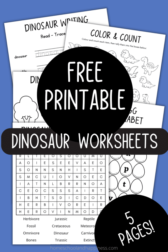 5 Printable Dinosaur Worksheets Kids Will Love