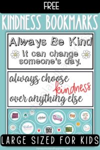 3 Cute &amp; Free Printable Kindness Bookmarks for Kids