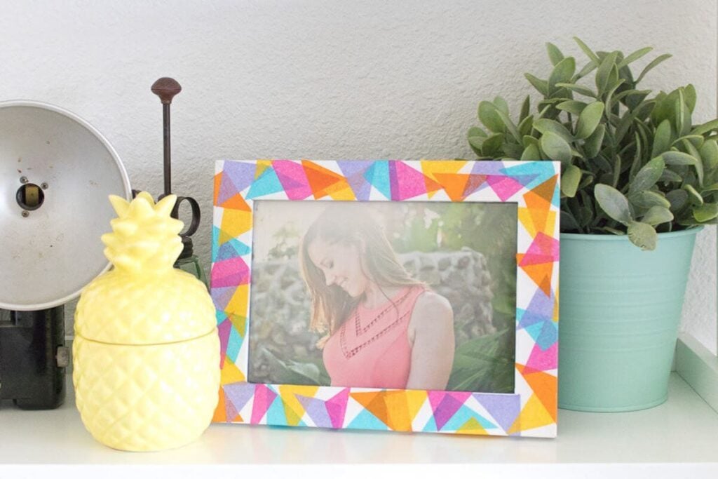 Colorful Geometric Frame by Mod Podge Rocks