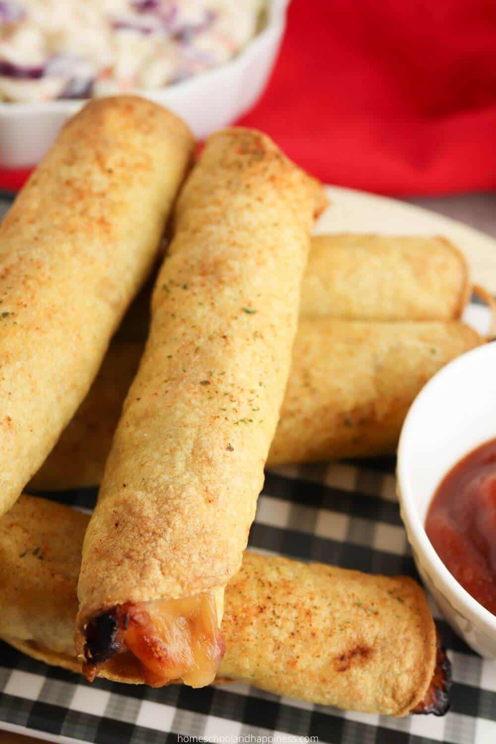 Easy Air Fryer Homemade BBQ Chicken Taquitos 10 Min