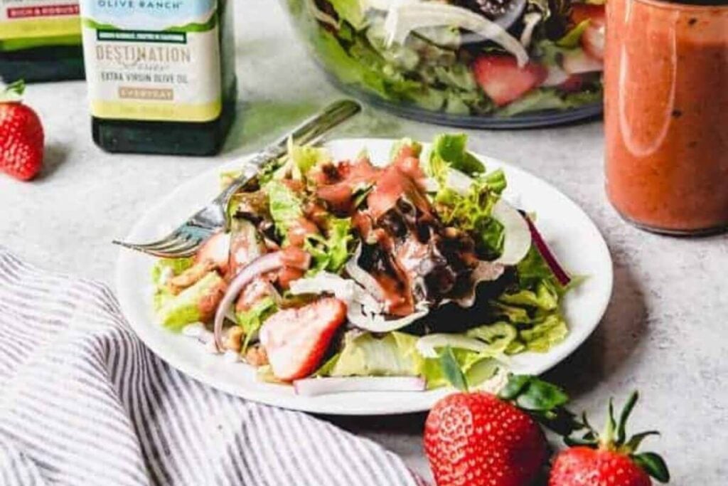 Spring Salad with Strawberry Balsamic Vinaigrette by House of Nash Eats