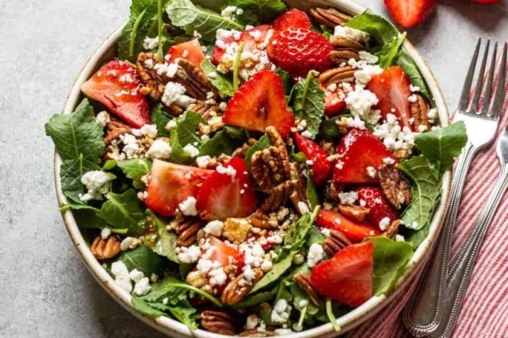 Strawberry Feta Salad by Seasonal Cravings