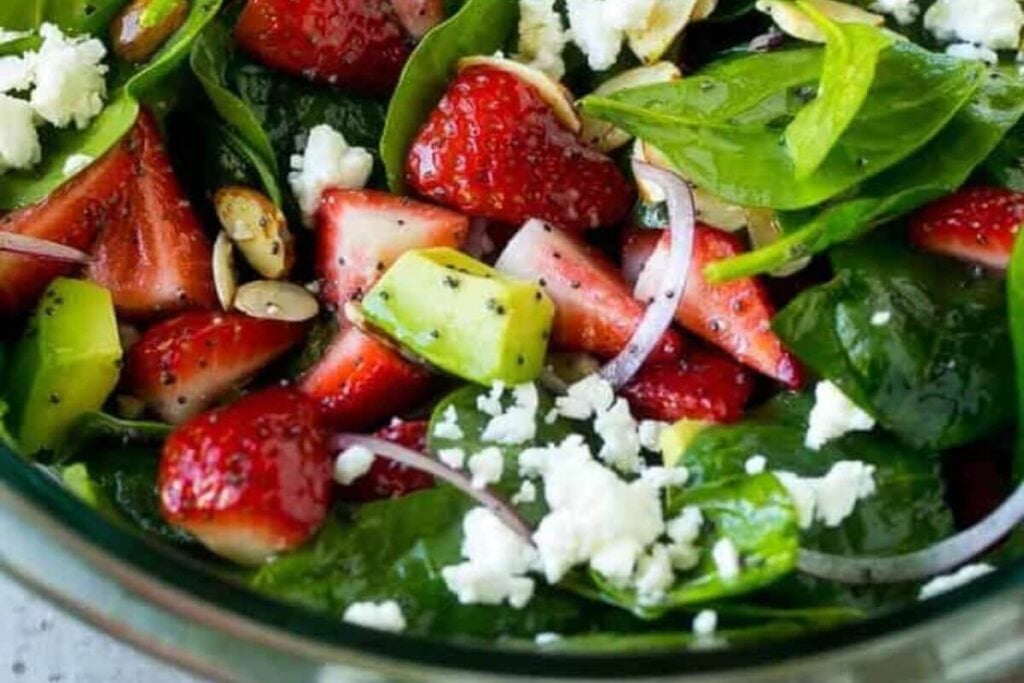 Strawberry Spinach Salad by Dinner at the Zoo
