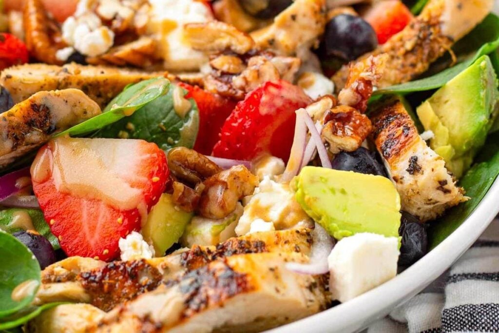 Strawberry and Chicken Salad by Cooking for My Soul