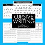 Free Cursive Writing Practice Printables + Cursive Chart