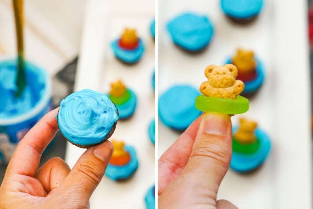No Bake Teddy Bear Brownie Bites
