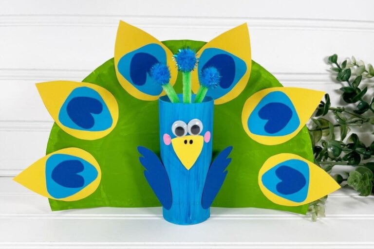 Fun Paper Plate Peacock Craft