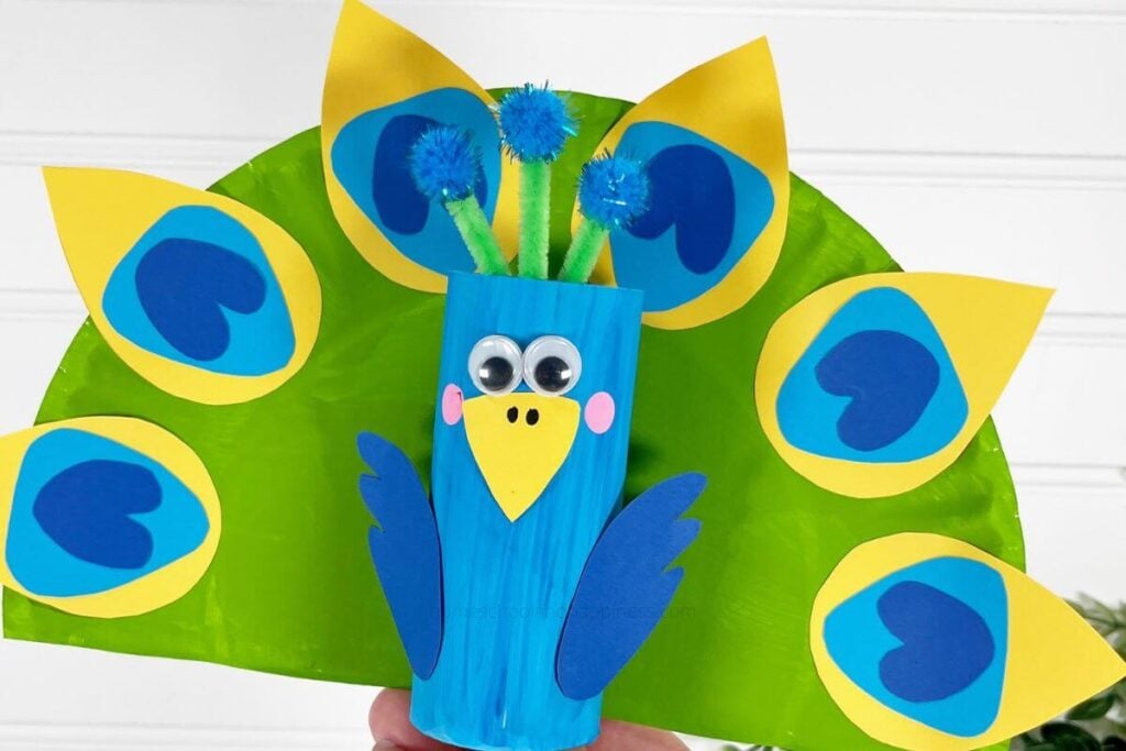 Peacock Craft with Paper Plate