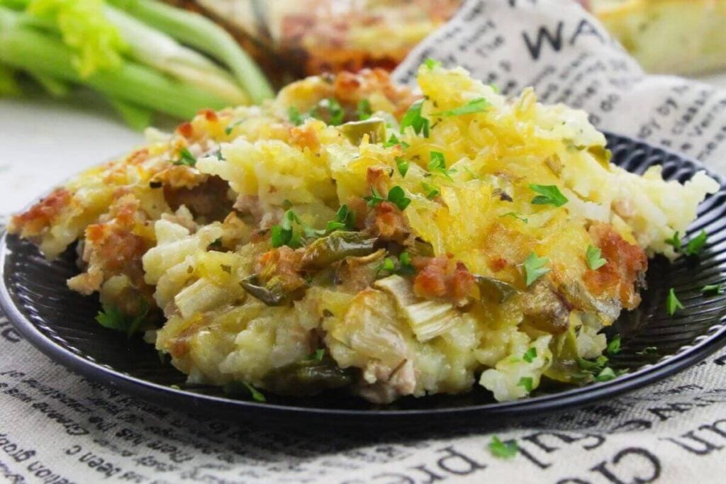 Sausage Rice Casserole by This Family Eats