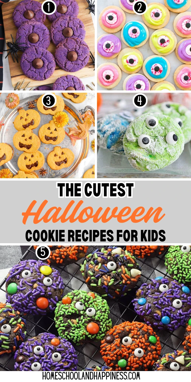 a collage of Halloween Cookies