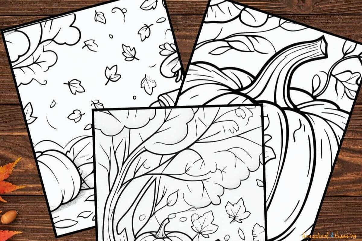 Cute Pumpkin Fall Coloring Pages