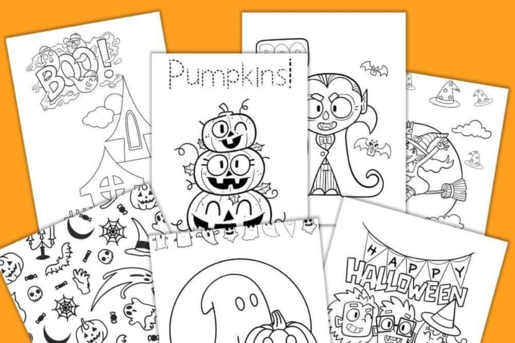 Cute Halloween Coloring Pages HH