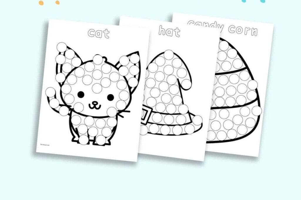 Halloween Dot Marker Pages with Vocabulary by The Artisan Life