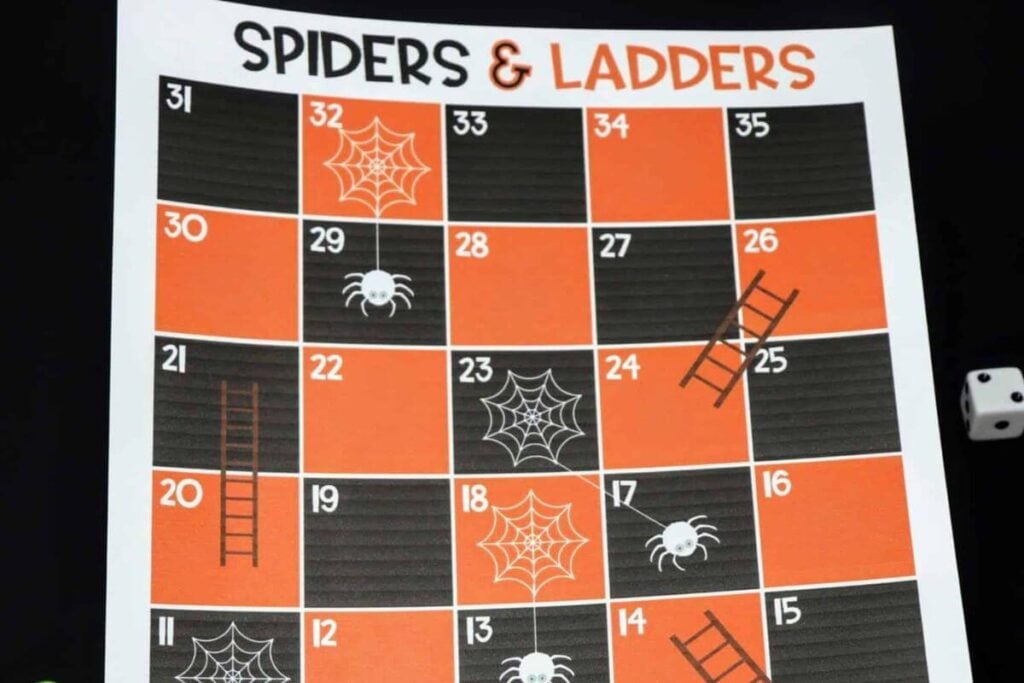 Spiders And Ladders For Math by Rock Your Homeschool