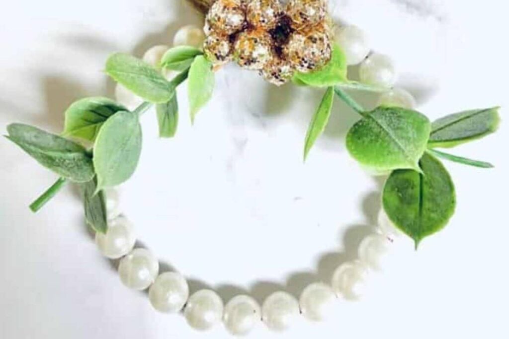 Dollar Tree Pearl Ornament by Homeschool and Happiness